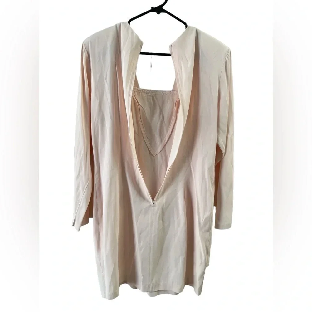 Vintage light pink suit mini dress with lace - Picture 5 of 5